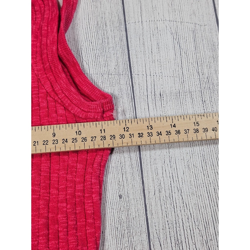 Pilcro Sweater Tank Top Womens Small Pink Rib Knit Cotton Blend Sleeveless - Picture 2 of 7